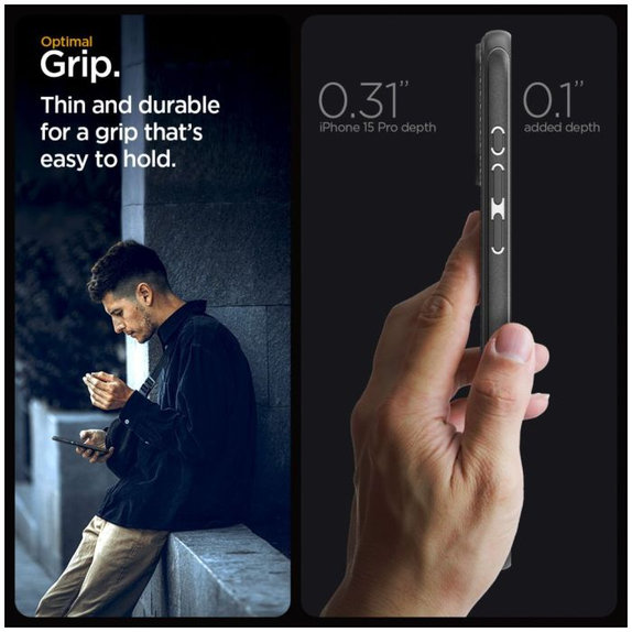Θήκη Mag Armor με MagSafe για iPhone 15 Pro, Matte Black, Spigen