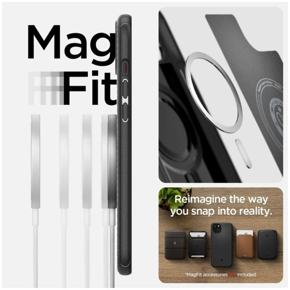 Θήκη Mag Armor με MagSafe για iPhone 15, Matte Black, Spigen