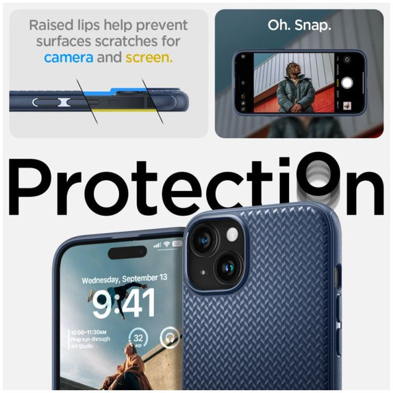 Θήκη Mag Armor με MagSafe για iPhone 15, Navy Blue, Spigen