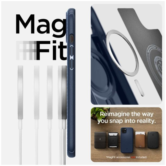 Θήκη Mag Armor με MagSafe για iPhone 15, Navy Blue, Spigen