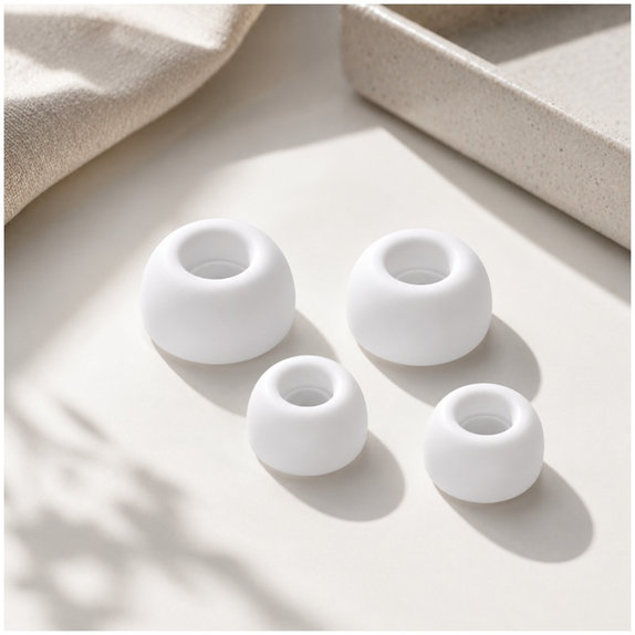 AirPods Pro Tips, Σετ 2τμχ (L, S), λευκό, White, FixPremium