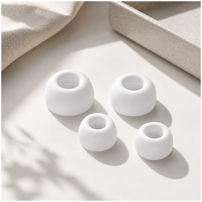 AirPods Pro Tips, Σετ 2τμχ (L, S), λευκό, White, FixPremium
