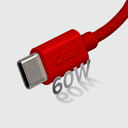 SBS - Καλώδιο USB-C/USB-C, 60W, PD, 1.5m, κόκκινο