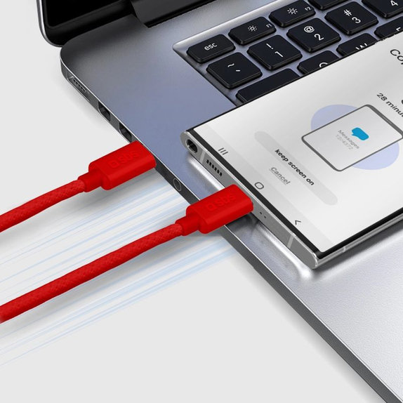 SBS - Καλώδιο USB-C/USB-C, 60W, PD, 1.5m, κόκκινο