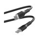 Καλώδιο USB-C / Lightning MFI, 12W, Soft (1.5m), Μαύρο | Black | PURO