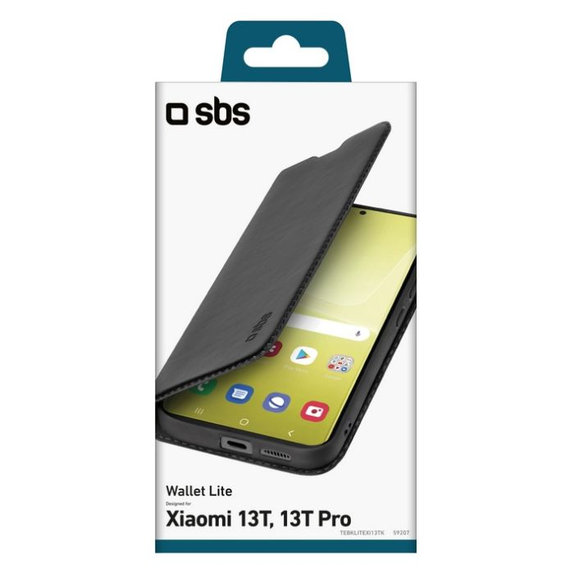 Θήκη Book Wallet Lite για Xiaomi 13T/13T Pro | Μαύρο | Black | SBS