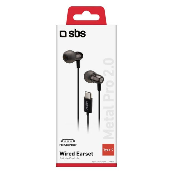 Ακουστικά Metal Pro 2.0, USB-C | μαύρο | Black | SBS