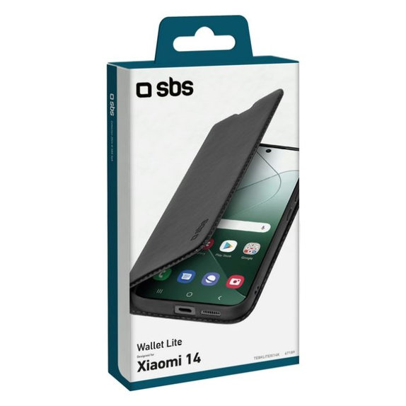 Θήκη Book Wallet Lite για Xiaomi 14 | Μαύρο | Black | SBS