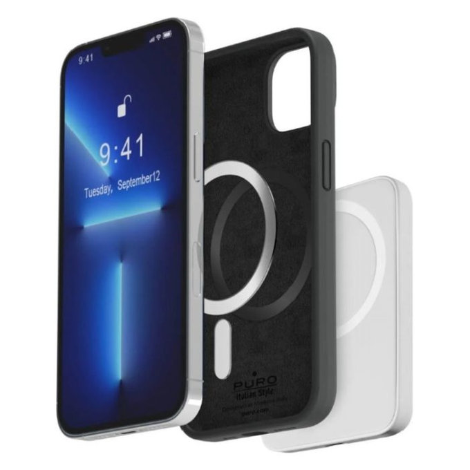 Θήκη ICON MAG με MagSafe για iPhone 14 / 13 | Μαύρο | Black | PURO