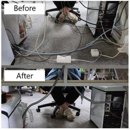 Καλώδιο Οργανωτής - Σωλήνας (10mm), μήκος 2M | gray | FixPremium