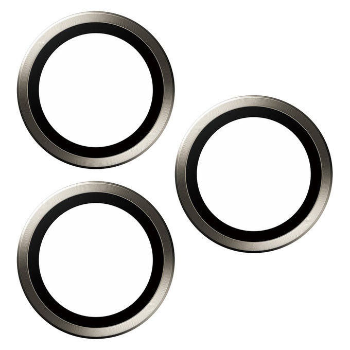 Προστατευτικό φακού κάμερας Hoops για iPhone 15 Pro/15 Pro Max, Natural Metal, PanzerGlass