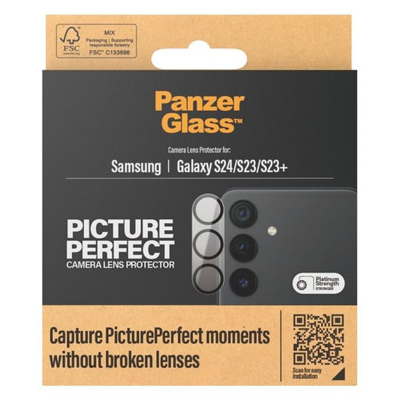 Προστατευτικό Φακού Κάμερας PicturePerfect για Samsung S23, 23+, 24, Μαύρο, Black, PanzerGlass
