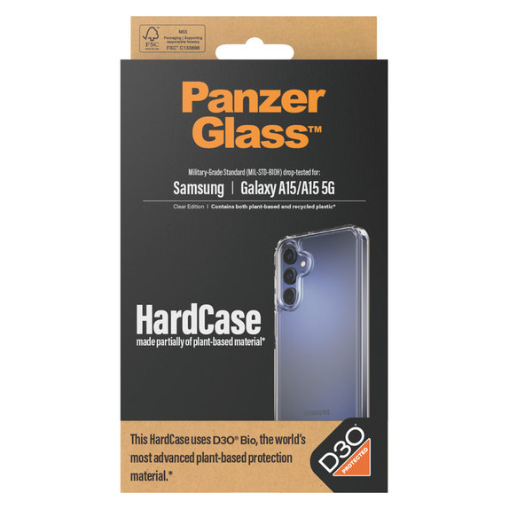 Θήκη HardCase D3O για Samsung Galaxy A15/A15 5G, Διάφανο, PanzerGlass