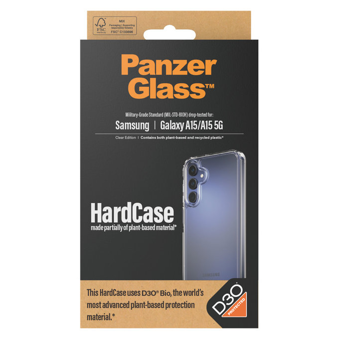 Θήκη HardCase D3O για Samsung Galaxy A15/A15 5G, Διάφανο, PanzerGlass