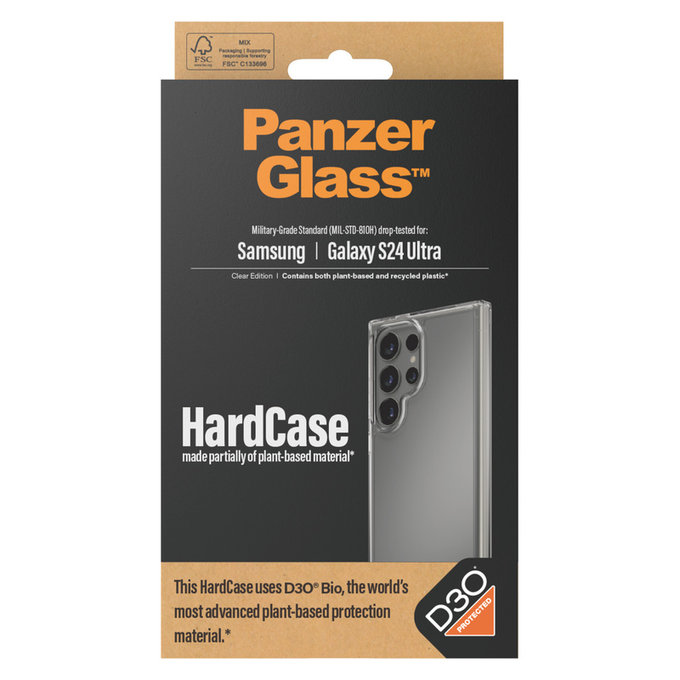 Θήκη HardCase D3O για Samsung Galaxy S24 Ultra, Διάφανο, PanzerGlass