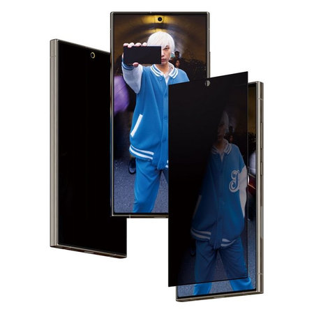 Προστατευτικό Γυαλί Re:Fresh UWF Privacy με εφαρμοστή για Samsung S24 Ultra | Μαύρο | Black | PanzerGlass