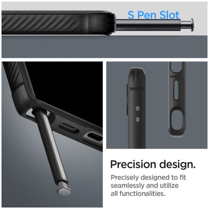 Θήκη Rugged Armor για Samsung S24 Ultra | Matte Black | Spigen