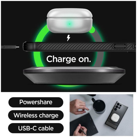 Θήκη Rugged Armor για Samsung S24 Ultra | Matte Black | Spigen