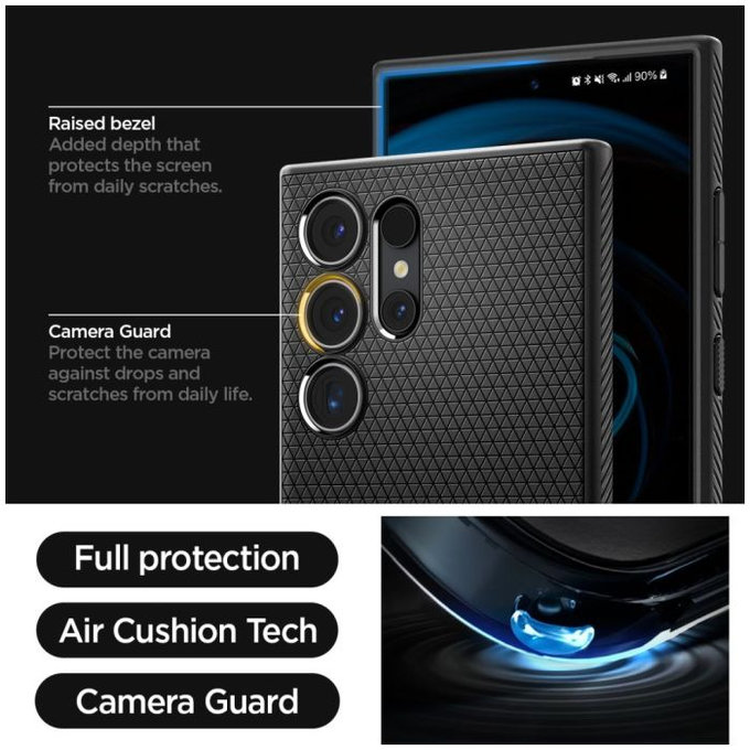 Θήκη Liquid Air για Samsung S24 Ultra | Matte Black | Spigen