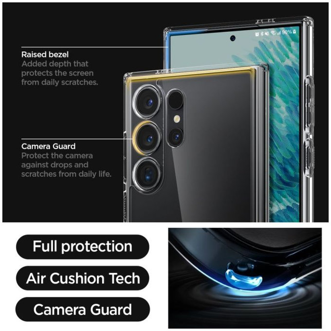 Θήκη Ultra Hybrid για Samsung S24 Ultra | Transparent | Spigen