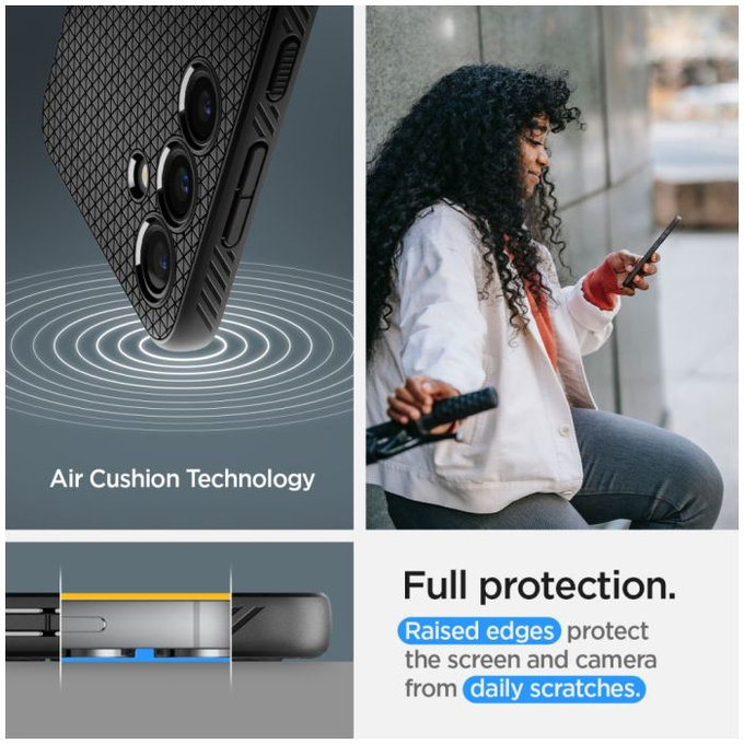 Θήκη Liquid Air για Samsung S24+ | Matte Black | Spigen