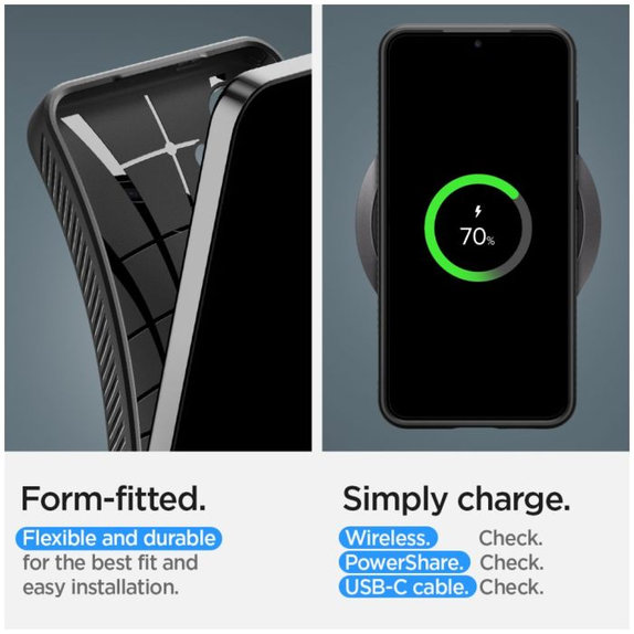 Θήκη Liquid Air για Samsung S24+, Matte Black, Spigen