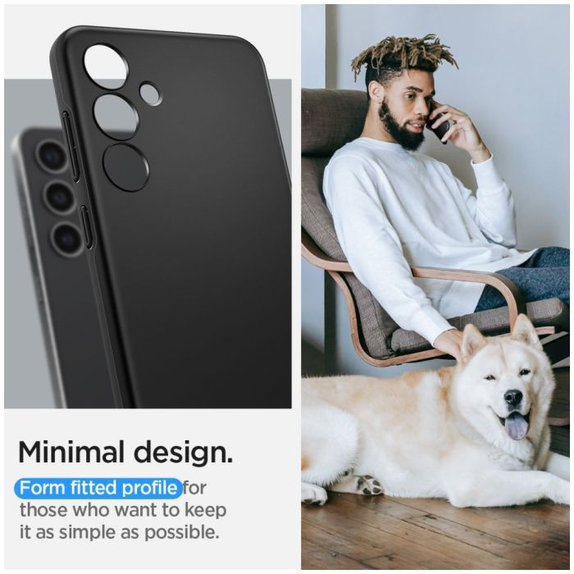 Θήκη Thin Fit για Samsung S24, Μαύρο, Black, Spigen