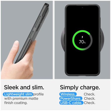 Θήκη Thin Fit για Samsung S24 | Μαύρο | Black | Spigen