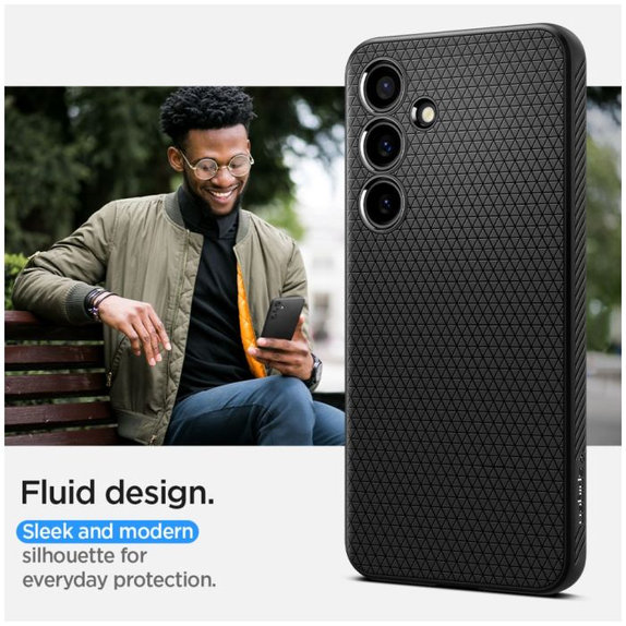 Θήκη Liquid Air για Samsung S24, Matte Black, Spigen