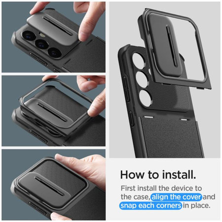 Θήκη Optik Armor για Samsung S24 | Μαύρο | Black | Spigen