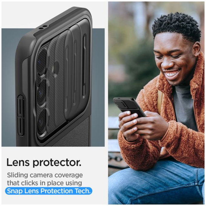 Θήκη Optik Armor για Samsung S24 | Μαύρο | Black | Spigen