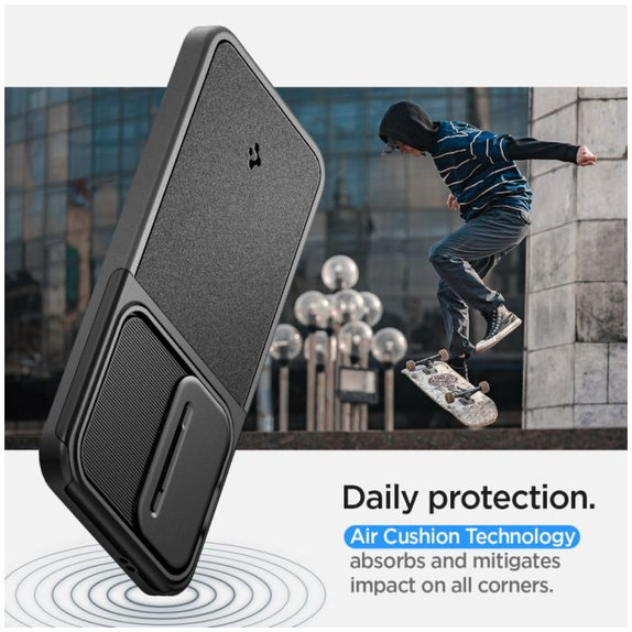 Θήκη Optik Armor για Samsung S24 | Μαύρο | Black | Spigen