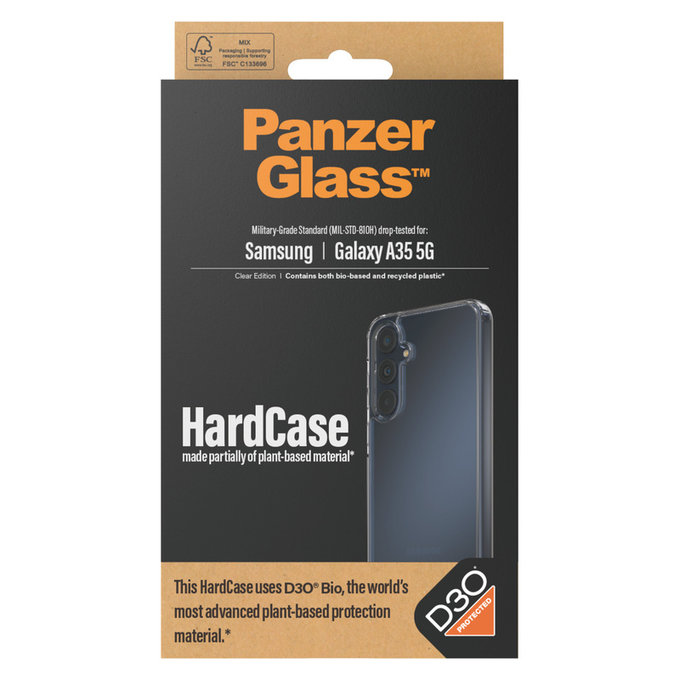 Θήκη HardCase D3O για Samsung Galaxy A35 5G, Διάφανο, PanzerGlass