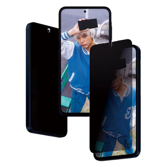 Προστατευτικό Γυαλί με εφαρμοστή για Samsung A35, Re:Fresh UWF Privacy, Μαύρο, Black, PanzerGlass