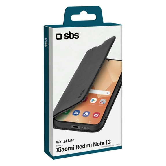 Θήκη Book Wallet Lite για Xiaomi Redmi Note 13 | Μαύρο | Black | SBS