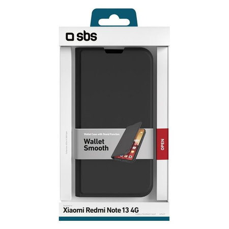 Θήκη Book Wallet Lite για Xiaomi Redmi Note 13 4G | Μαύρο | Black | SBS