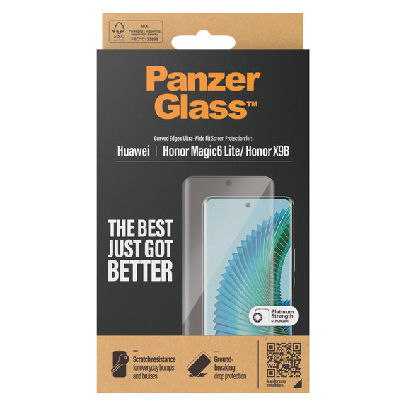 Σκληρυμένο γυαλί UWF για Honor Magic6 Lite, Μαύρο, PanzerGlass