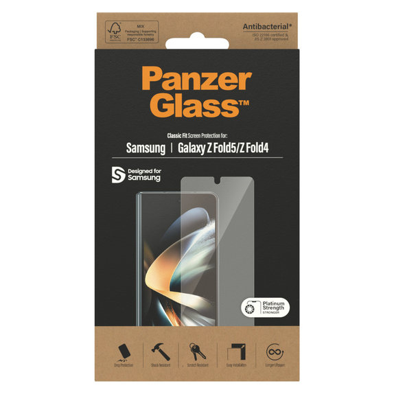 Σκληρυμένο γυαλί AB για Samsung Galaxy Z Fold5/Z Fold4, Διάφανο, PanzerGlass