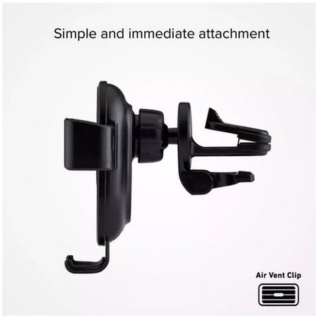 Κάτοχος Αυτοκινήτου Gravity με Ασύρματη Φόρτιση, 10W | Μαύρο | Black | SBS