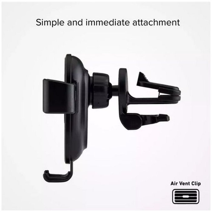 Κάτοχος Αυτοκινήτου Gravity με Ασύρματη Φόρτιση, 10W | Μαύρο | Black | SBS