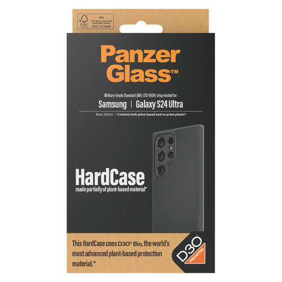 Θήκη HardCase D3O για Samsung Galaxy S24 Ultra, Μαύρο, PanzerGlass