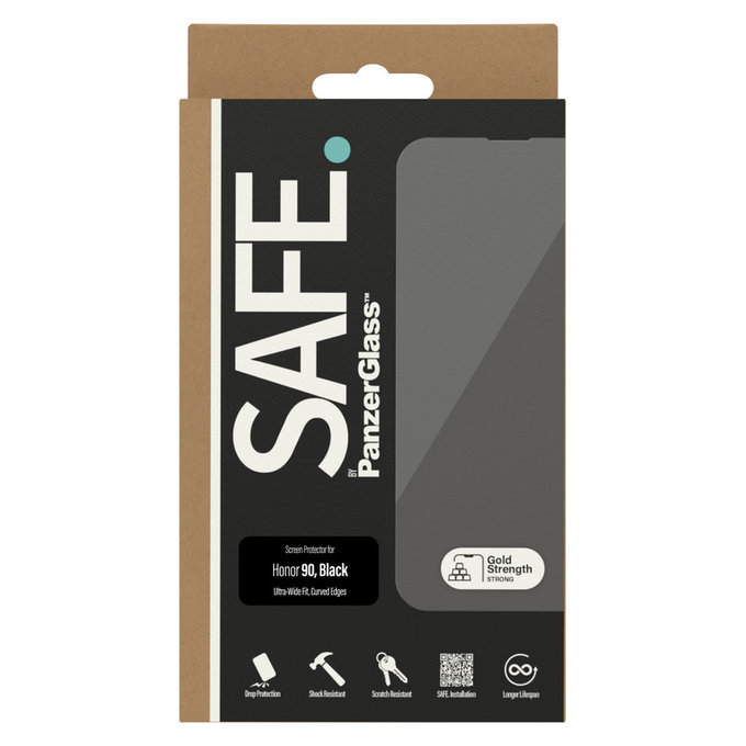 Σκληρυμένο γυαλί UWF για Honor 90, Μαύρο, SAFE by PanzerGlass