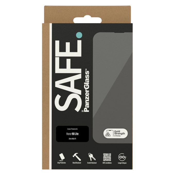 Σκληρυμένο γυαλί UWF για Honor 90 Lite, Μαύρο, SAFE by PanzerGlass