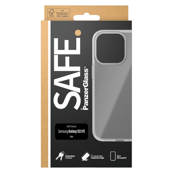 Θήκη TPU για Samsung Galaxy S23 FE, Διάφανο, SAFE by PanzerGlass