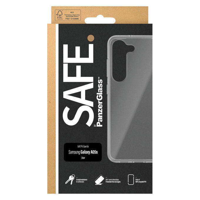 Θήκη TPU για Samsung Galaxy A05s, Διάφανο, SAFE by PanzerGlass