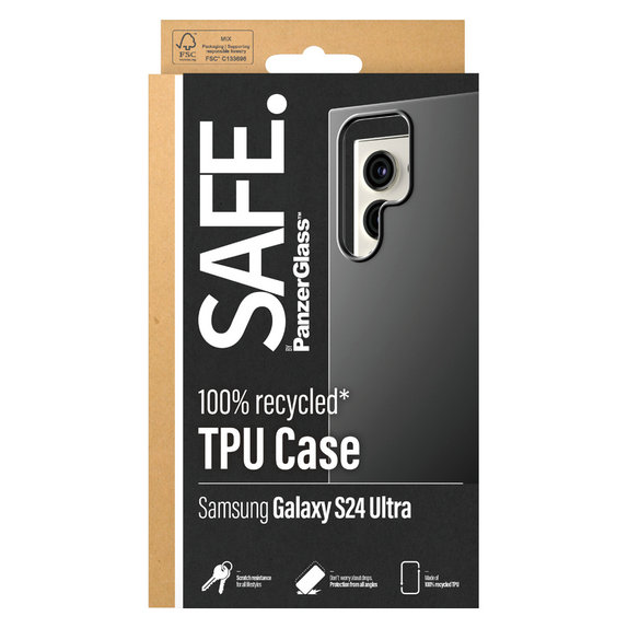 Θήκη TPU για Samsung Galaxy S24 Ultra, Μαύρο, SAFE by PanzerGlass