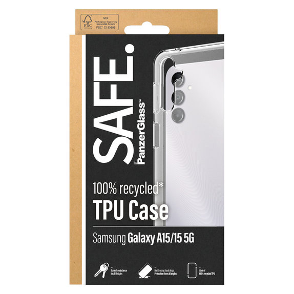 Θήκη TPU για Samsung Galaxy A15/A15 5G, Διάφανο, SAFE by PanzerGlass