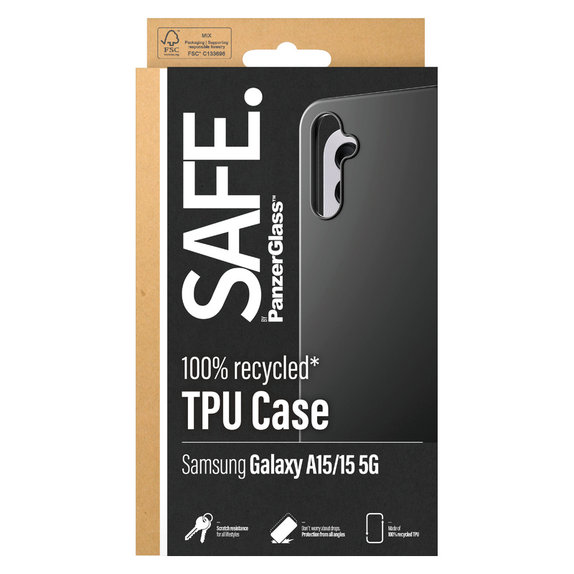 Θήκη TPU για Samsung Galaxy A15/A15 5G, Μαύρο, SAFE by PanzerGlass