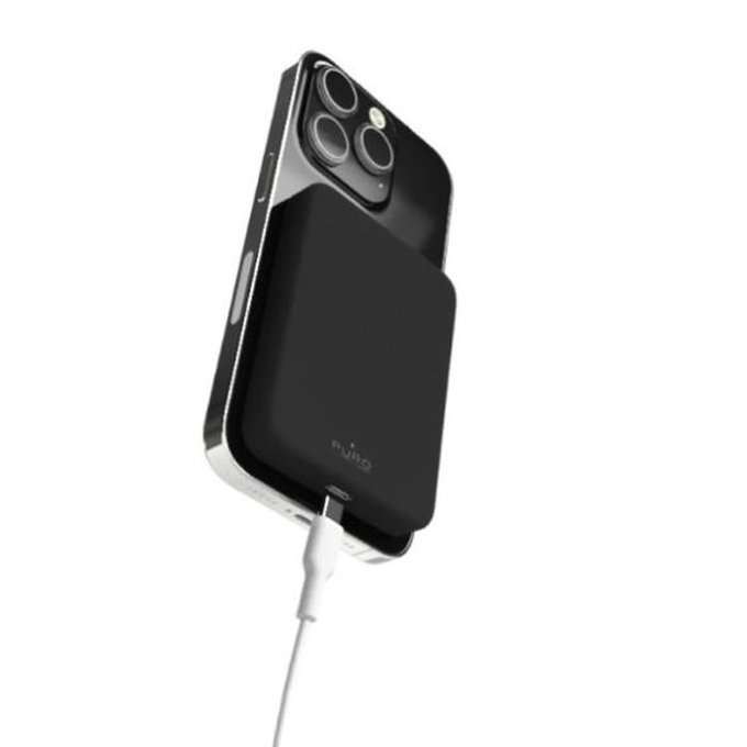 Θήκη MagSafe PowerBank 4200 mAh 5W | USB-C | Μαύρο | Black | PURO