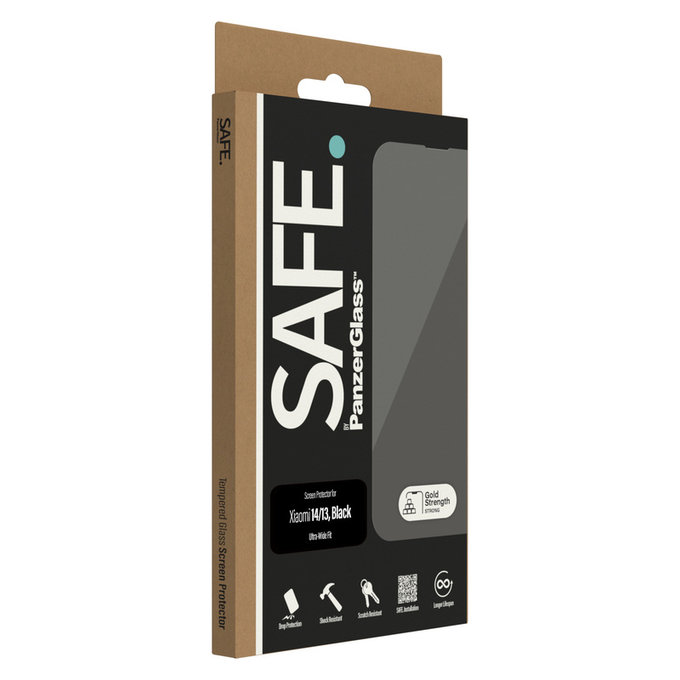 Σκληρυμένο γυαλί UWF για Xiaomi 14/13, Μαύρο, SAFE by PanzerGlass